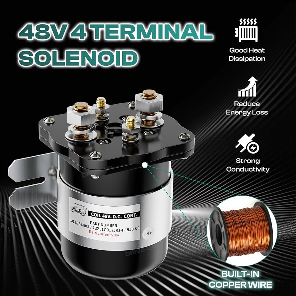 Amazon.com: Drive-up 48 Volt 4 Terminal Solenoid for Club